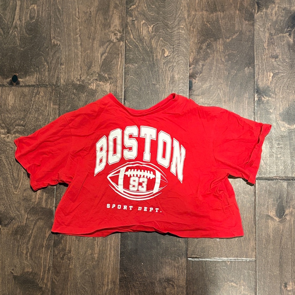 H&M Red Boston Graphic Tee